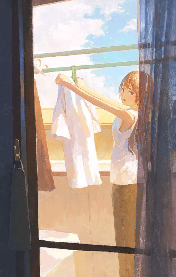 【下着に注目】洗濯物と女子の二次エロ画像【31】