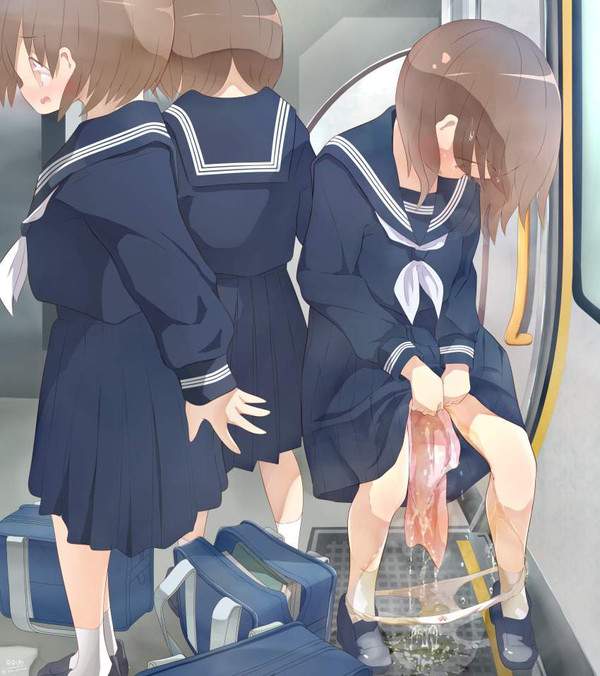 【挙動不審】電車内で何か様子がおかしい女子達の二次エロ画像【24】