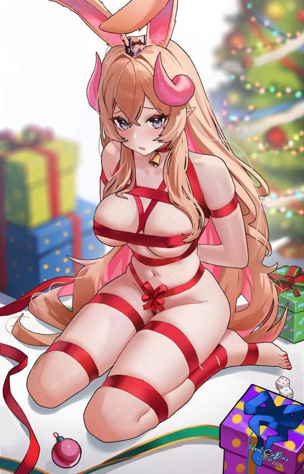 【裸リボン】「クリスマスプレゼントはワ・タ・シ」な、女子の二次エロ画像【13】