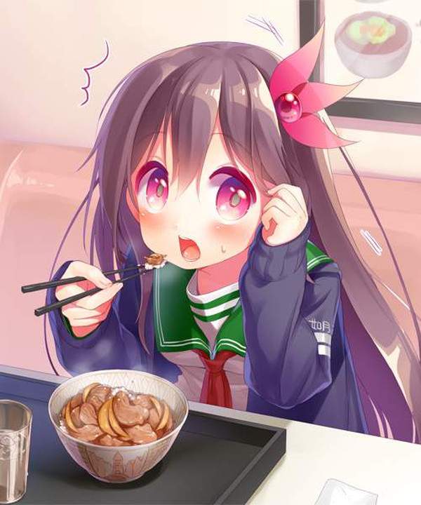 【吉野家クロミ化計画】牛丼食べてる女子の二次画像【17】