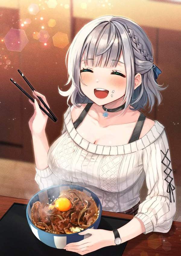 【吉野家クロミ化計画】牛丼食べてる女子の二次画像【29】