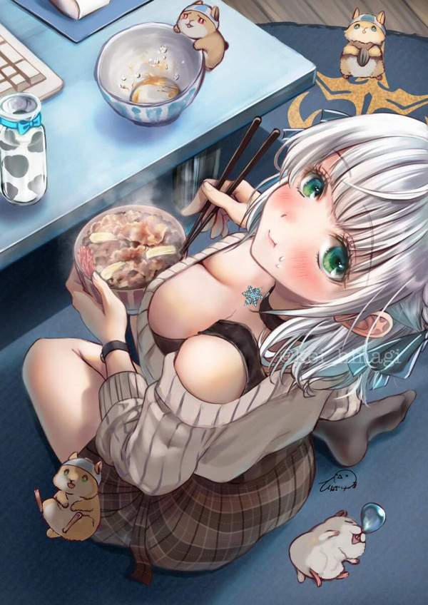 【吉野家クロミ化計画】牛丼食べてる女子の二次画像【36】
