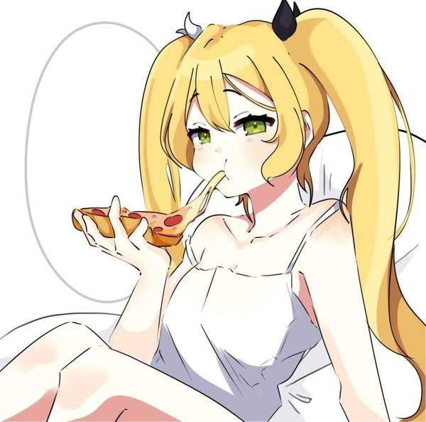 【僕も食べて】センシティブにピザを食べる女子の二次エロ画像【24】