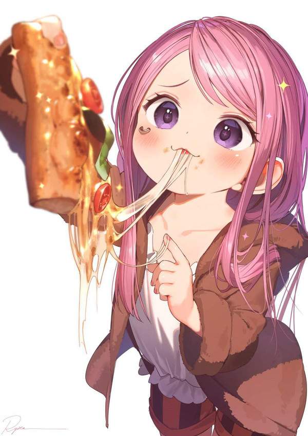 【僕も食べて】センシティブにピザを食べる女子の二次エロ画像【39】