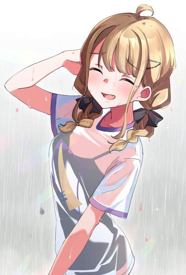 【傘忘れた】ゲリラ豪雨のせいでずぶ濡れになった女子達の二次エロ画像【29枚目】