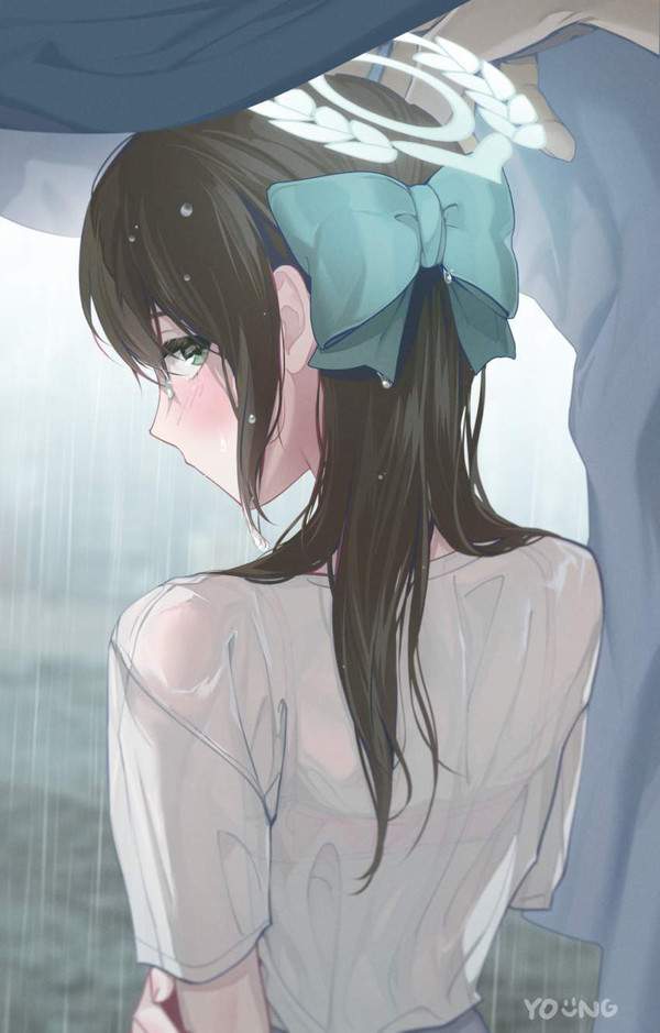 【傘忘れた】ゲリラ豪雨のせいでずぶ濡れになった女子達の二次エロ画像【34枚目】