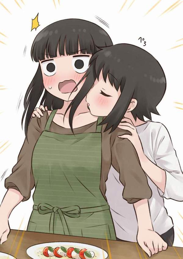 【百合】女子の首筋にキスする女子の二次エロ画像【40枚目】