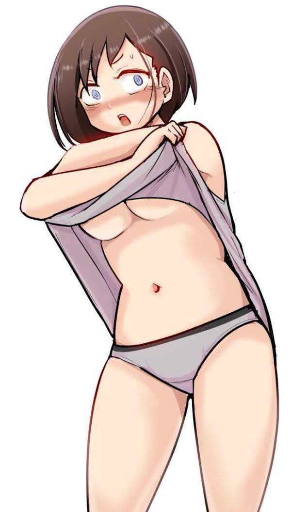 【乳首解放３秒前】下乳まで見えてる脱ぎかけ二次エロ画像【30枚目】