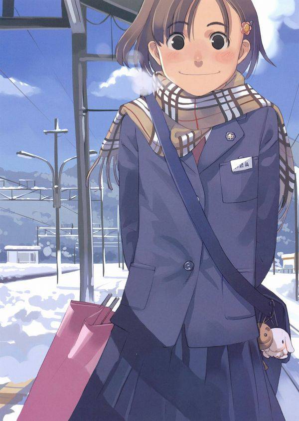 【雪・・強くなってきたな・・】雪の日でも真面目に学校に通う女子高生の二次画像 【5】