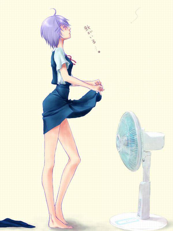 【夏の風物詩】股間に扇風機当てて涼んでる女の子の二次エロ画像 【7】