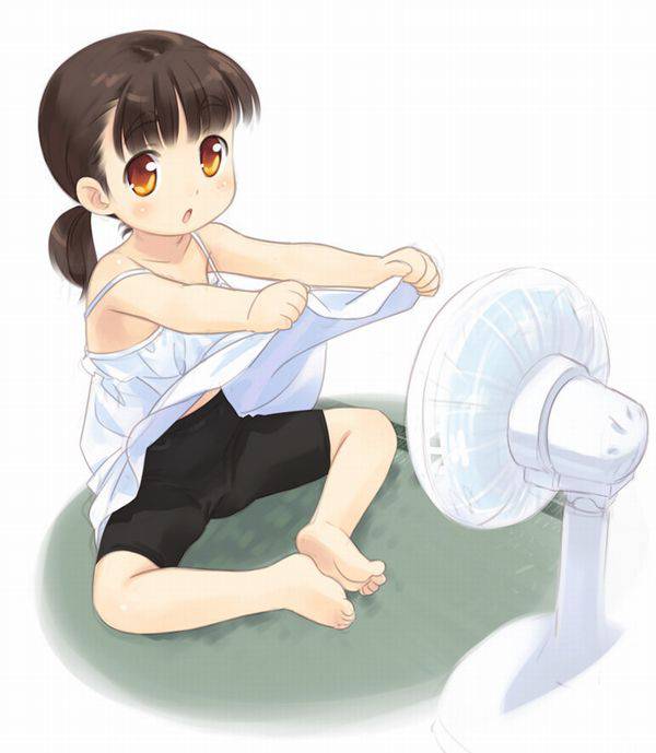【夏の風物詩】股間に扇風機当てて涼んでる女の子の二次エロ画像 【33】