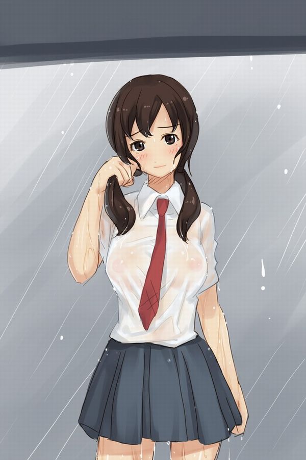 【濡れ濡れＪＫ】雨に濡れた女子高生達の二次エロ画像 【28】