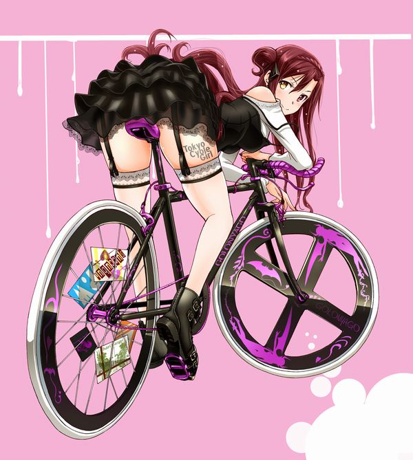 【通勤・通学】自転車パンチラの二次エロ画像【27】