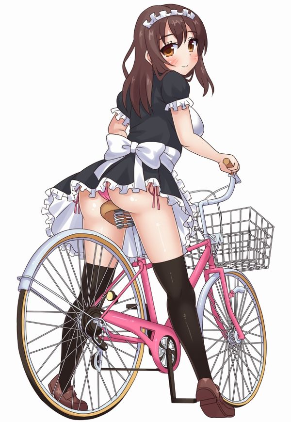 【通勤・通学】自転車パンチラの二次エロ画像【40】