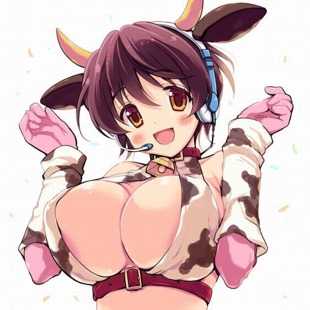 【牛乳】牛みたいなおっぱいの女の子が牛のコスプレしてる二次エロ画像【36】