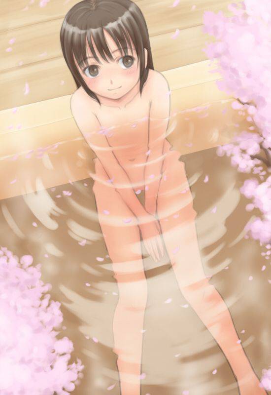 【君でずっとシコりたい】桜の花を見ながらお湯に使ってる女子達の二次温泉エロ画像【5】