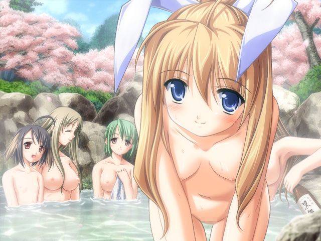 【君でずっとシコりたい】桜の花を見ながらお湯に使ってる女子達の二次温泉エロ画像【20】