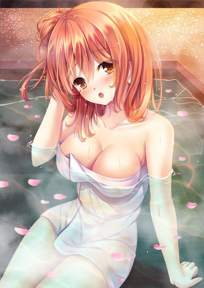 【君でずっとシコりたい】桜の花を見ながらお湯に使ってる女子達の二次温泉エロ画像【32】