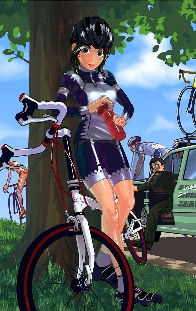 【ロードバイク】本格的な自転車に乗ってる女子達の二次画像【14】