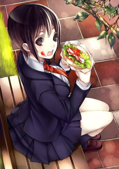 【かぶりつけ！】ハンバーガー食べてる女の子の二次画像【2】