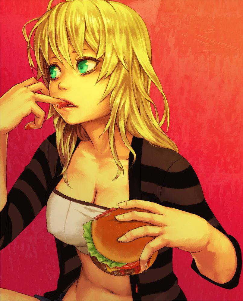 【かぶりつけ！】ハンバーガー食べてる女の子の二次画像【7】
