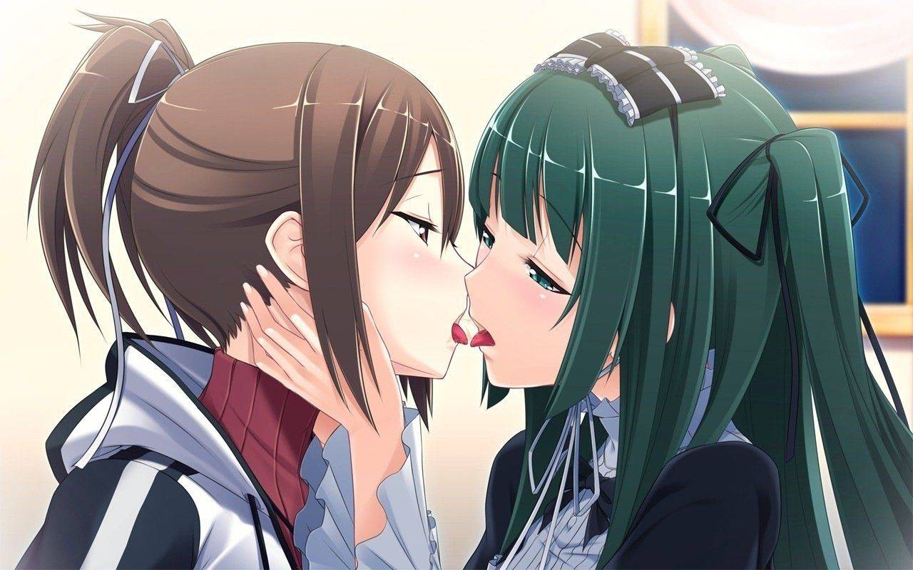 【ペッティング】女の子同士で濃厚なキスをしている二次エロ画像【8】