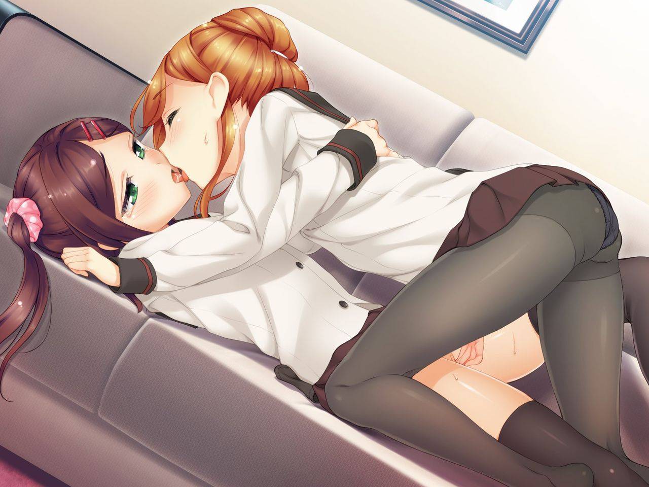 【ペッティング】女の子同士で濃厚なキスをしている二次エロ画像【36】