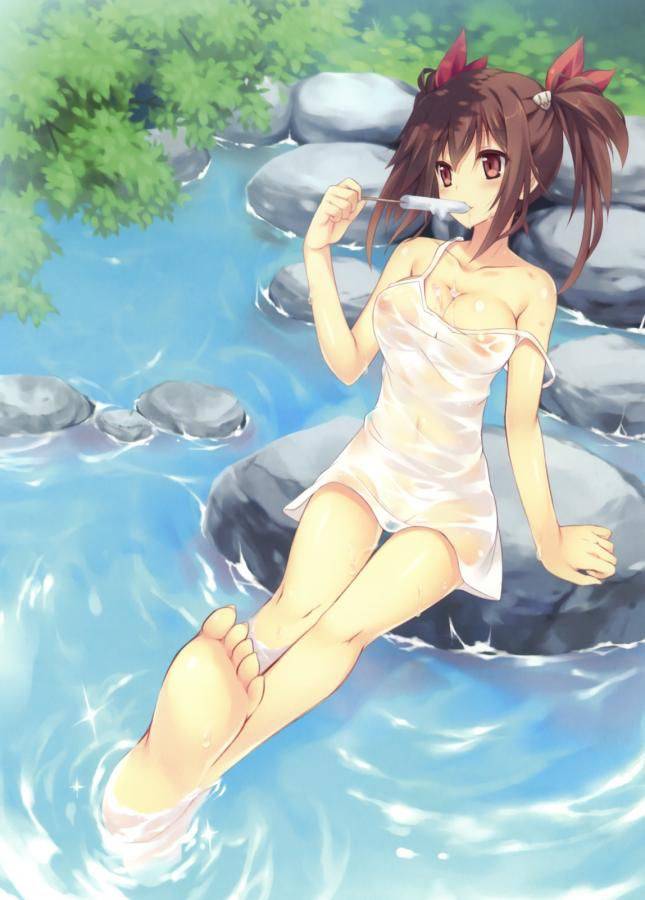 【夏だから】川・湖で水浴びしてる女子達のエロ画像【25】