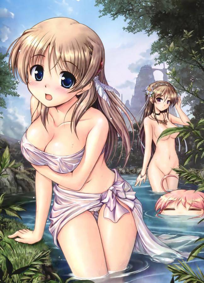 【夏だから】川・湖で水浴びしてる女子達のエロ画像【29】