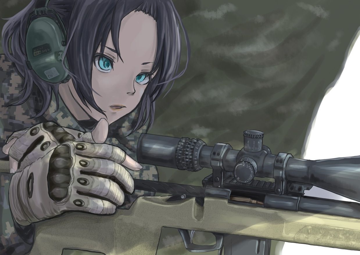 【空前のＰＵＢＧブーム】銃を持った女兵士・軍人さんの二次エロ画像【4】