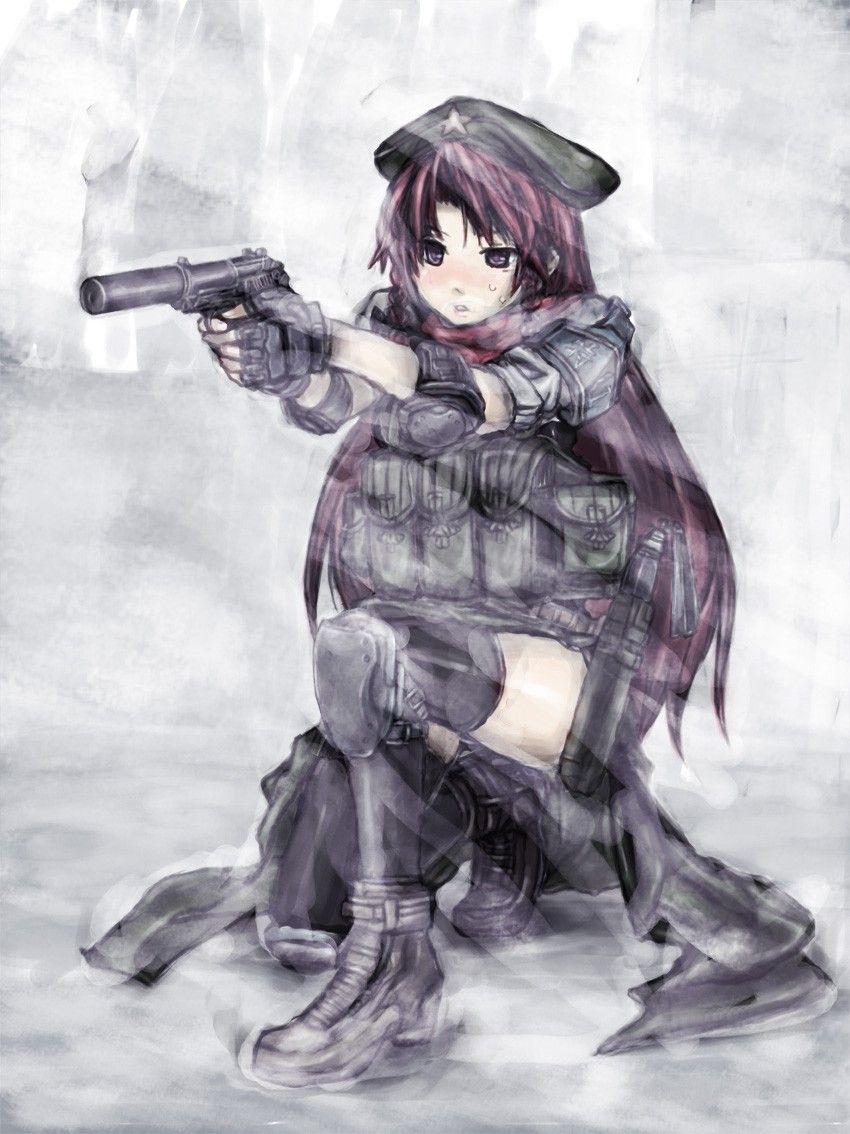 【空前のＰＵＢＧブーム】銃を持った女兵士・軍人さんの二次エロ画像【22】