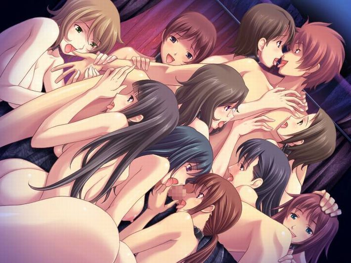 【酒池肉林】５人以上の女の子に囲まれてる超ハーレム状態な二次エロ画像【3】