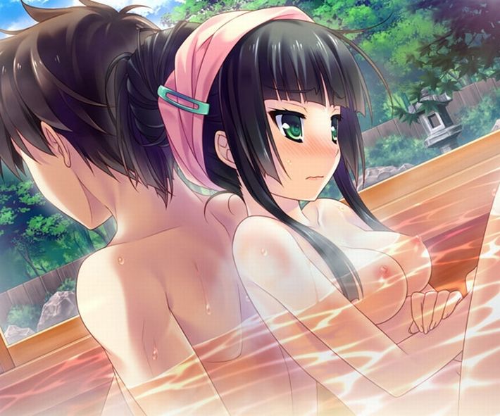 【カップル風呂】彼氏彼女が温泉で温まってる二次エロ画像【29】