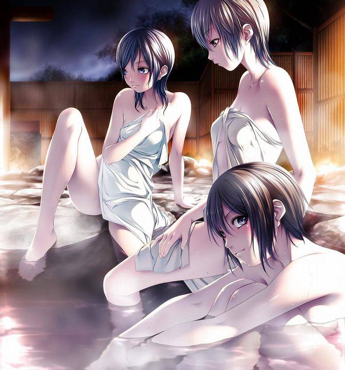 【裸の付き合い】女の子達が友達同士温泉で温まってる二次エロ画像【9】