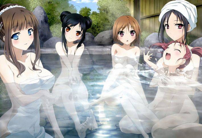 【裸の付き合い】女の子達が友達同士温泉で温まってる二次エロ画像【22】
