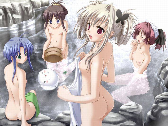 【裸の付き合い】女の子達が友達同士温泉で温まってる二次エロ画像【32】