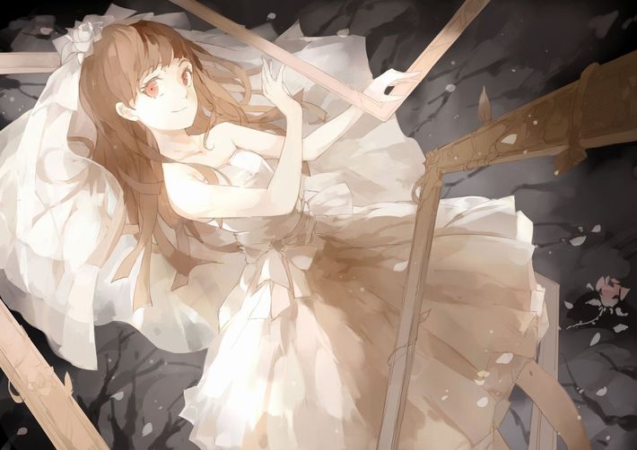 【夜はきっと･･･】純白のウェディングドレスを着た新婚ホヤホヤな二次エロ画像【31】