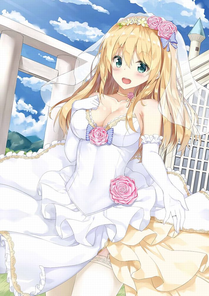 【夜はきっと･･･】純白のウェディングドレスを着た新婚ホヤホヤな二次エロ画像【40】