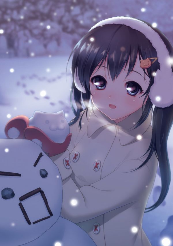 【冬の風物詩】雪だるま作ってる女子達の二次画像【14】