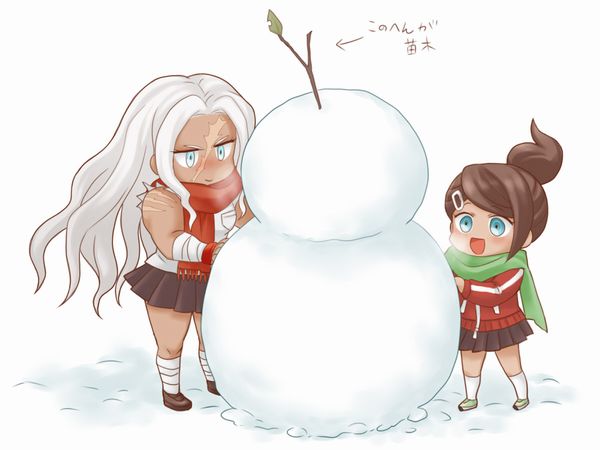 【冬の風物詩】雪だるま作ってる女子達の二次画像【19】