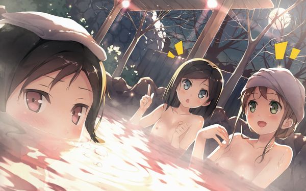 【眼福】温泉にて入浴中な女の子達の二次エロ画像【6】