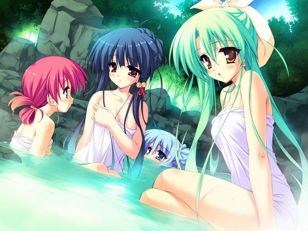 【眼福】温泉にて入浴中な女の子達の二次エロ画像【22】