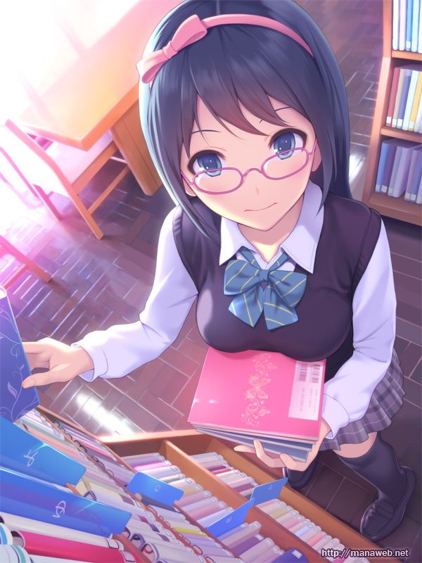 【非エロ】メガネの美少女が本を読んでる二次画像【33】