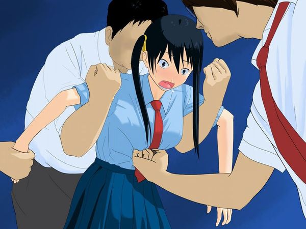 【暴力ﾀﾏﾗﾝ】女の子がブン殴られてる腹パン・殴打系の二次画像【1】