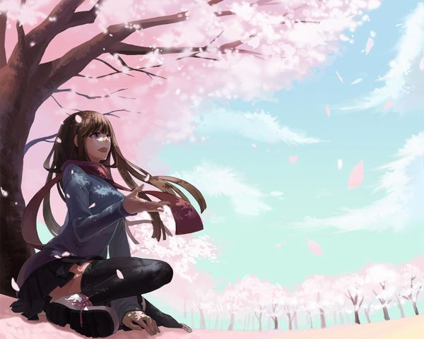 【もうすぐ春ですね】桜と美少女な二次画像【20】