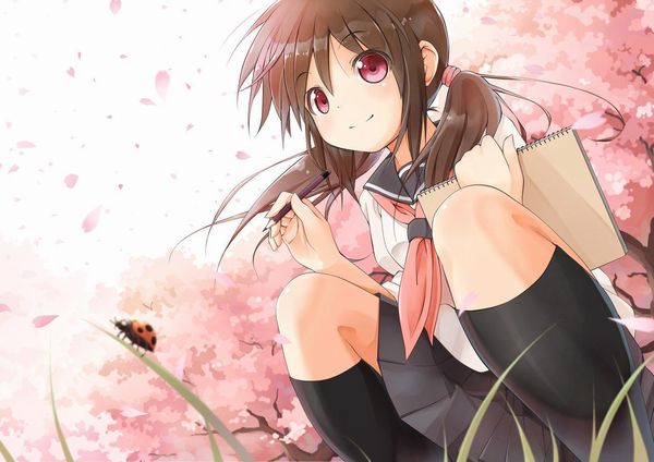【もうすぐ春ですね】桜と美少女な二次画像【28】