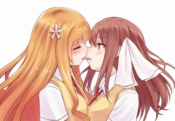 【記念すべき一歩】女の子同士でキスしてるレズキス二次画像【4】