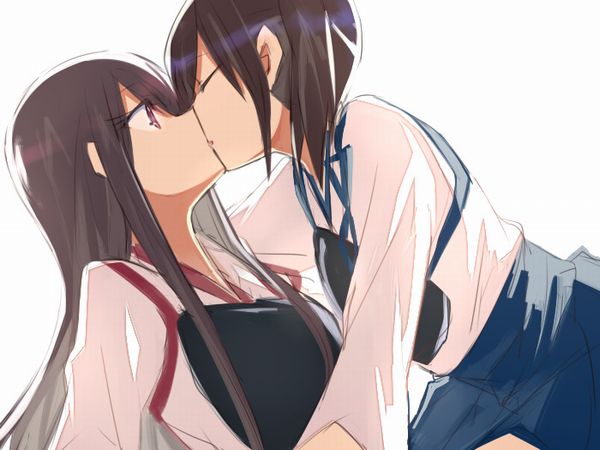 【記念すべき一歩】女の子同士でキスしてるレズキス二次画像【11】
