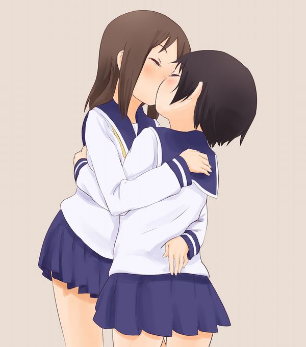 【記念すべき一歩】女の子同士でキスしてるレズキス二次画像【32】