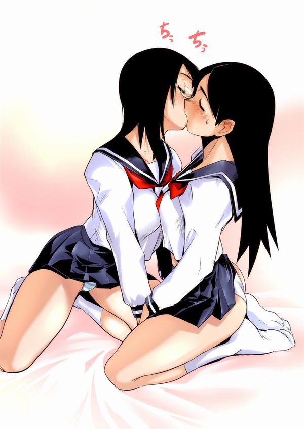 【記念すべき一歩】女の子同士でキスしてるレズキス二次画像【39】